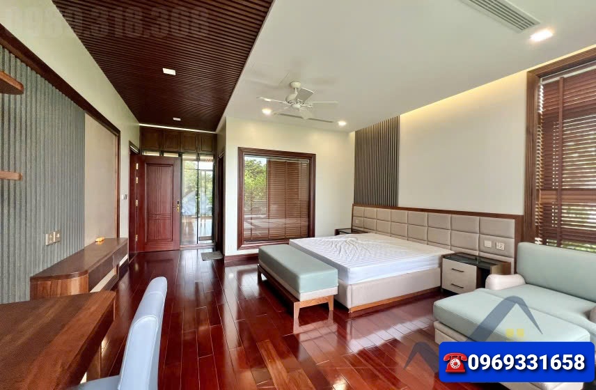 CHO THUÊ BIỆT THỰ 450M2 ,5PN,FULL ĐỒ BÊN KHU BIỆT THỰ ĐẢO ECOPARK 9