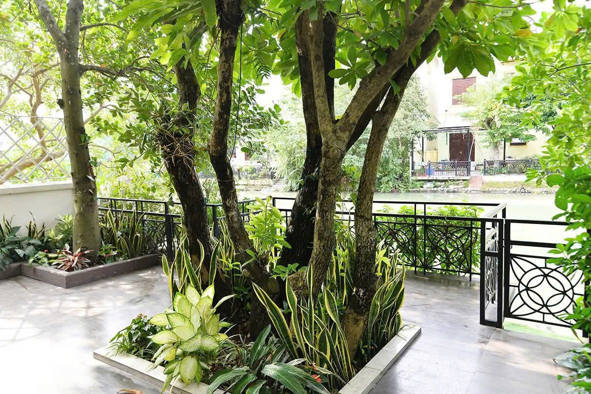Cho thuê căn Biệt thự song lập có sân vườn, 5 phòng ngủ,đủ đồ bên vinhomes Riverside Long biên 3